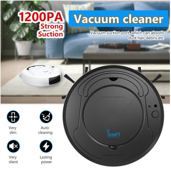 One Click Cleaning Durable Smart Vacuum Cleaner Automatic Sweeping Robot Black