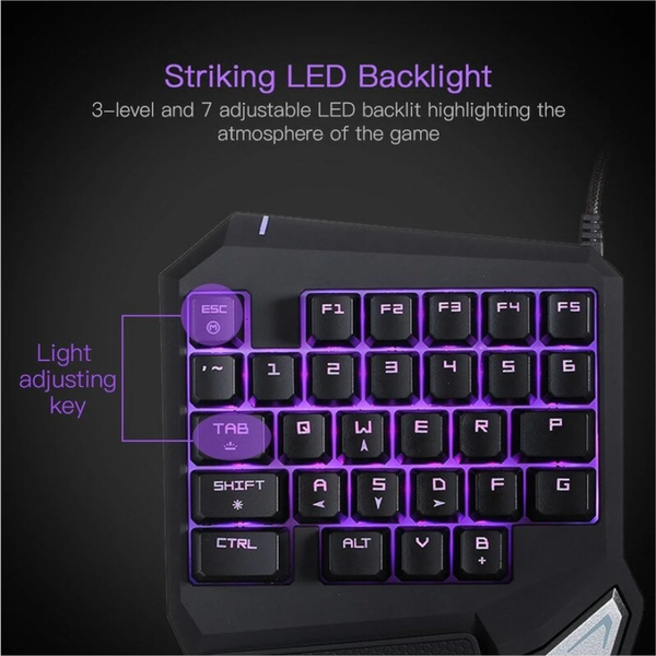 One Single Hand Usb Wired Gamer Keyboard Keyboards & Keypads