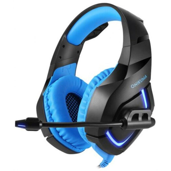 K1 Led Light Gaming Headset With Mic Blue Headsets