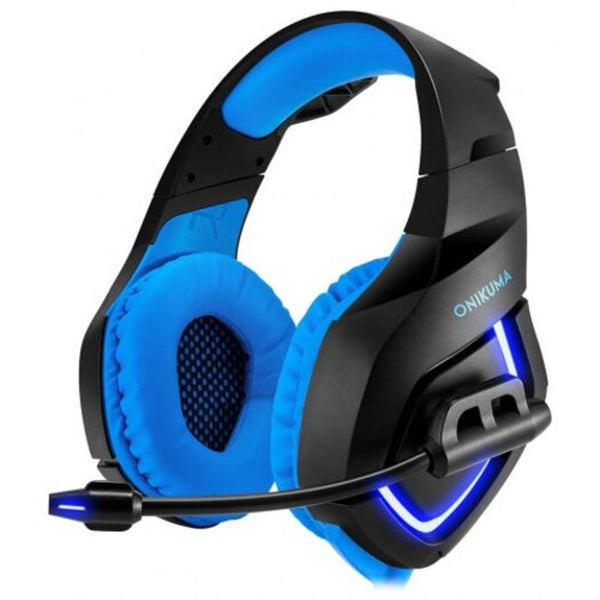 K1 Led Light Gaming Headset With Mic Blue Headsets