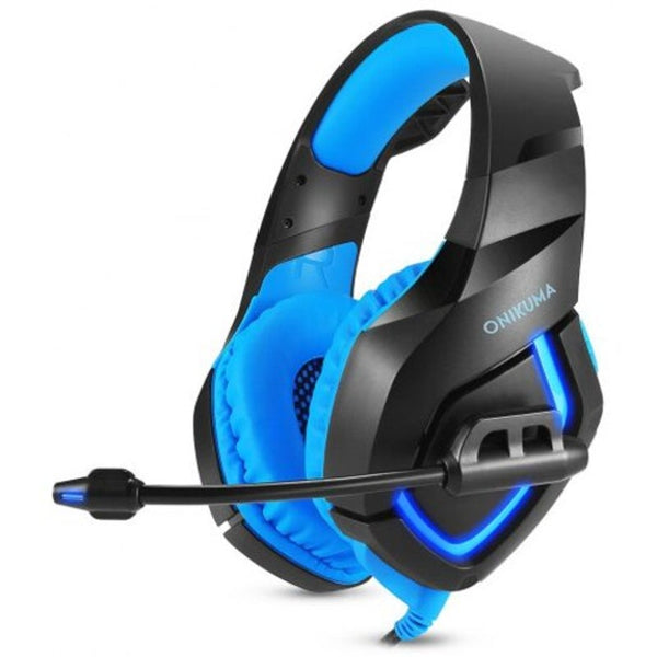 K1 Led Light Gaming Headset With Mic Blue Headsets