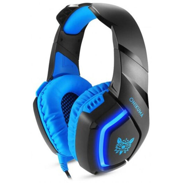 K1 Led Light Gaming Headset With Mic Blue Headsets