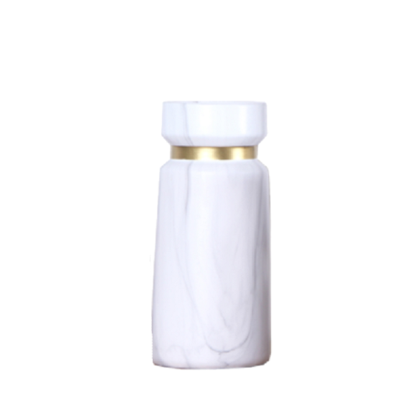 Opulent Vase White / Gold Marble Design Elegant Decor Vases