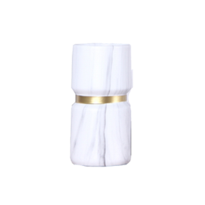 Opulent Vase White / Gold Marble Design Elegant Home Decor