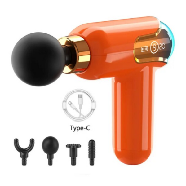 Lcd Display Massage Gun Portable Electronic Massager Neck Whole Body Muscle Massagers