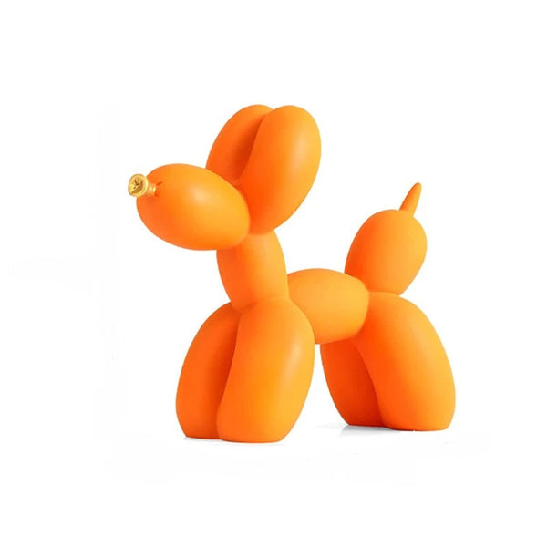 Home Figurine Nordic Balloon Dog Orange Resin Sculpture For Living Room Decor Sculptures & Figurines