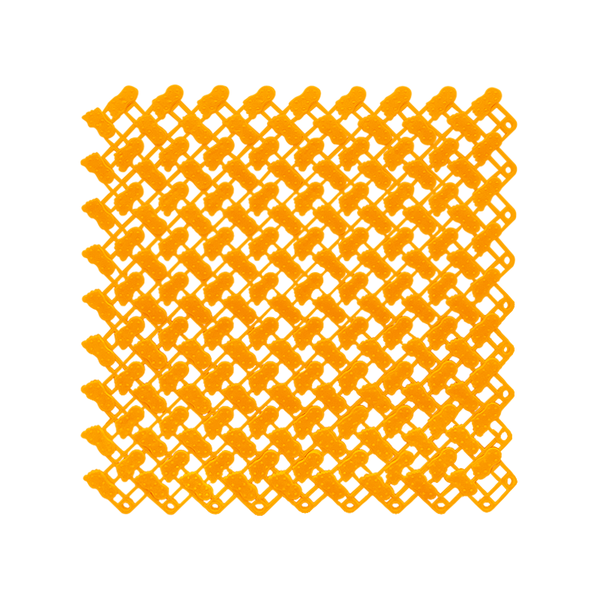 Splicing Mat Orange 25X25cm 10 Pieces Non Slip Bathroom Carpet Mesh Drainage Door Mats & Floor Mats