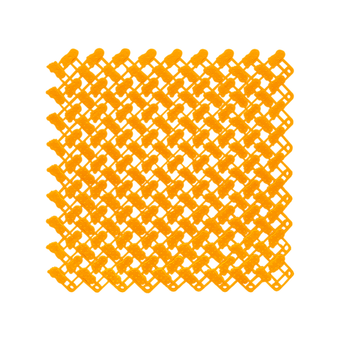 Splicing Mat Orange 25X25cm 20 Pieces Diy Non Slip Bathroom Mesh Drainage Carpet Door Mats & Floor Mats