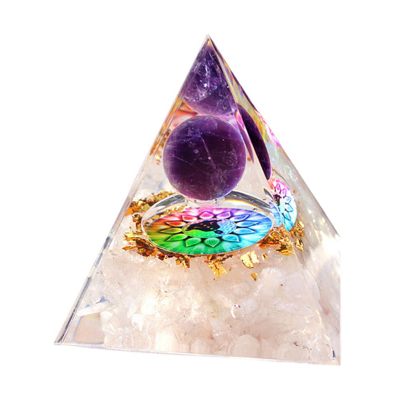 Orgonite Pyramid Chakra Energy Stone Orgone Pyramids Positive Healing Crystal Glass