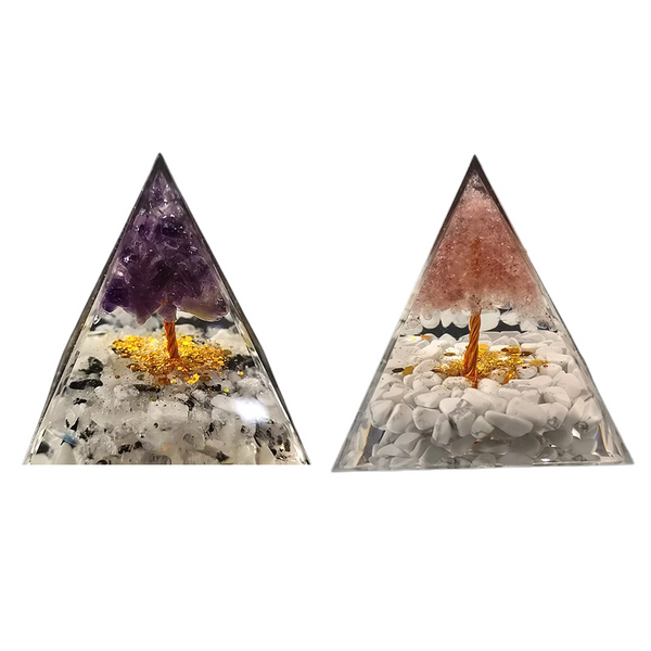 Orgonite Pyramid Chakra Energy Stone Orgone Pyramids Positive Healing Crystal Glass