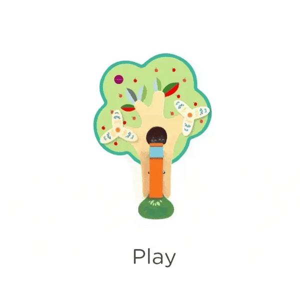 Oribel Vertiplay Wall Toy: Busy Woodpecker Knocker Activity Toys