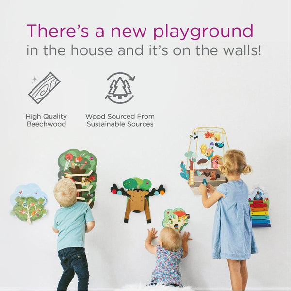 Oribel Vertiplay Wall Toy: Hoppy Bunny And Friends Activity Toys