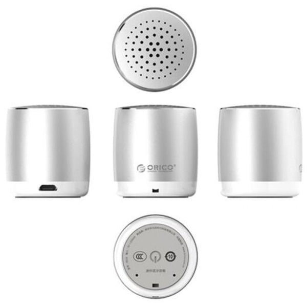 Bs16 Sv Mini Pocket Heavy Bass Wireless Bluetooth Silver Audio Docks & Mini Speakers