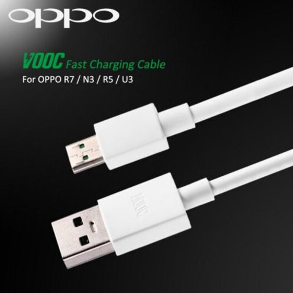 Original Oppo Vooc Dl118 Micro Usb 7 Pin Charge Sync Cable Fast Charging 1M White