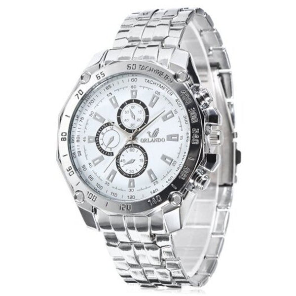 Veile Studios 410 Decorative Sub Dials Men Quartz Watch White Watches