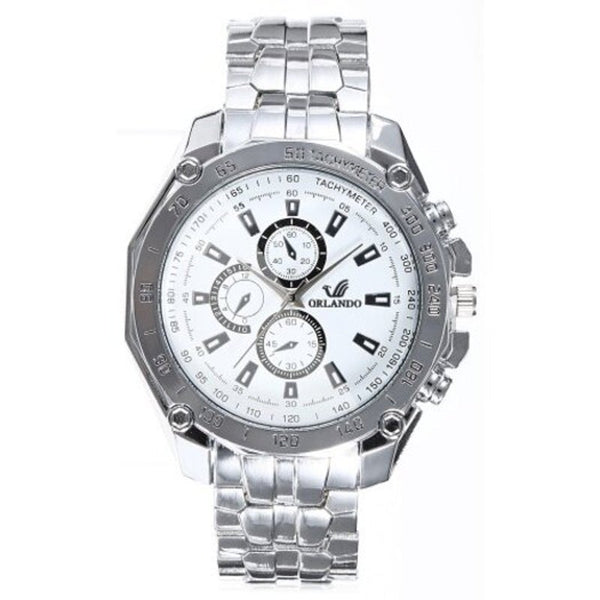 Veile Studios 410 Decorative Sub Dials Men Quartz Watch White Watches