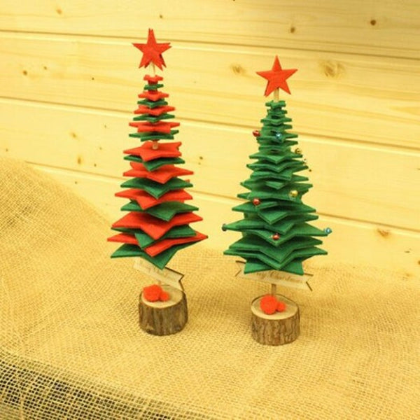 Ornaments Diy Christmas Tree Felt Cloth Fabric Decorations Pine Green