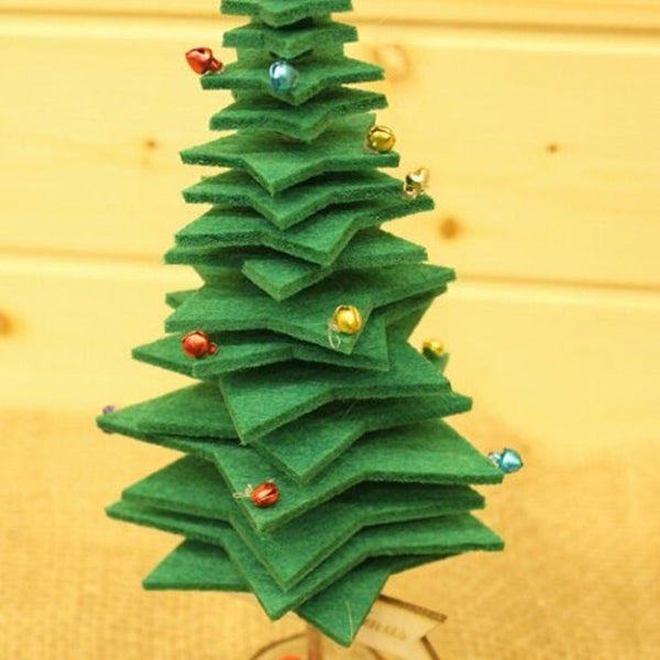 Ornaments Diy Christmas Tree Felt Cloth Fabric Decorations Pine Green