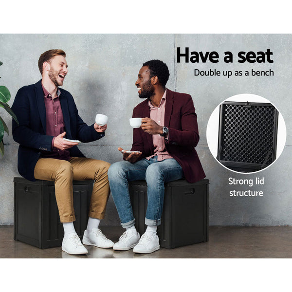 Gardeon 80L Outdoor Storage Box Waterproof Container Indoor Garden Toy Tool Shed Storage Deck Boxes