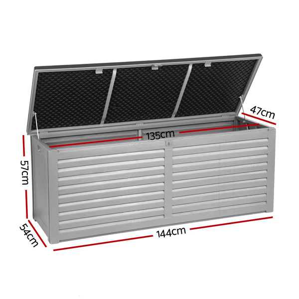 Gardeon Outdoor Storage Box Bench Seat 390L Storage Deck Boxes