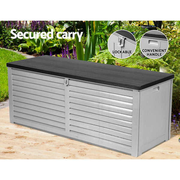 Gardeon Outdoor Storage Box Bench Seat 390L Storage Deck Boxes