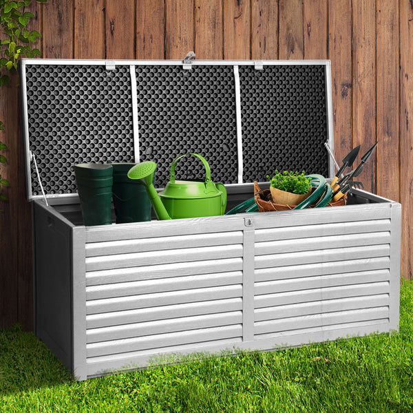 Gardeon Outdoor Storage Box Bench Seat 390L Storage Deck Boxes