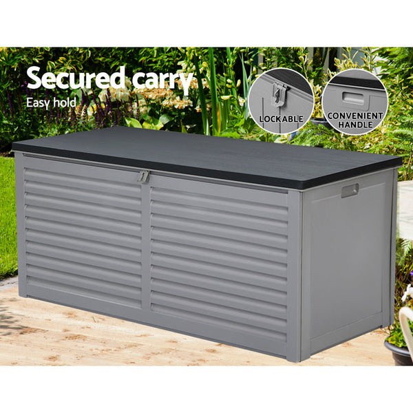 Gardeon Outdoor Storage Box 490L Bench Seat Indoor Garden Toy Tool Sheds Chest Storage Deck Boxes