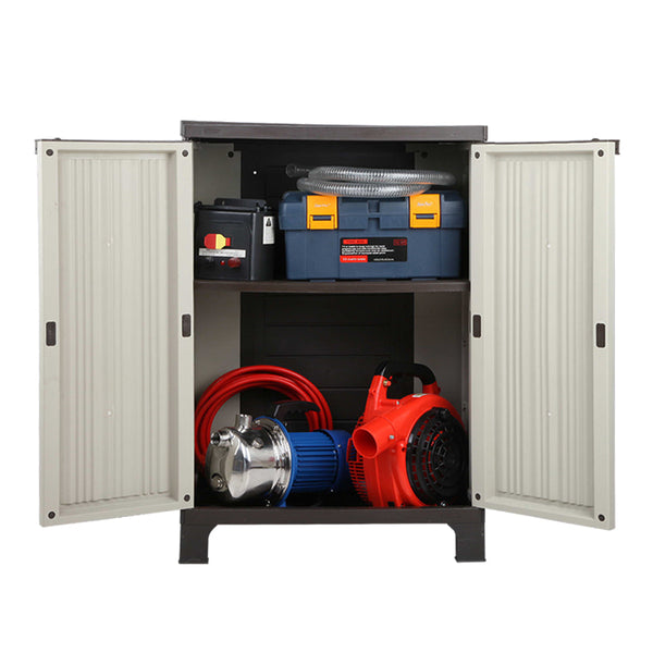 Gardeon Outdoor Storage Cabinet Lockable Cupboard Garage 92Cm Tool Cabinets & Cupboards