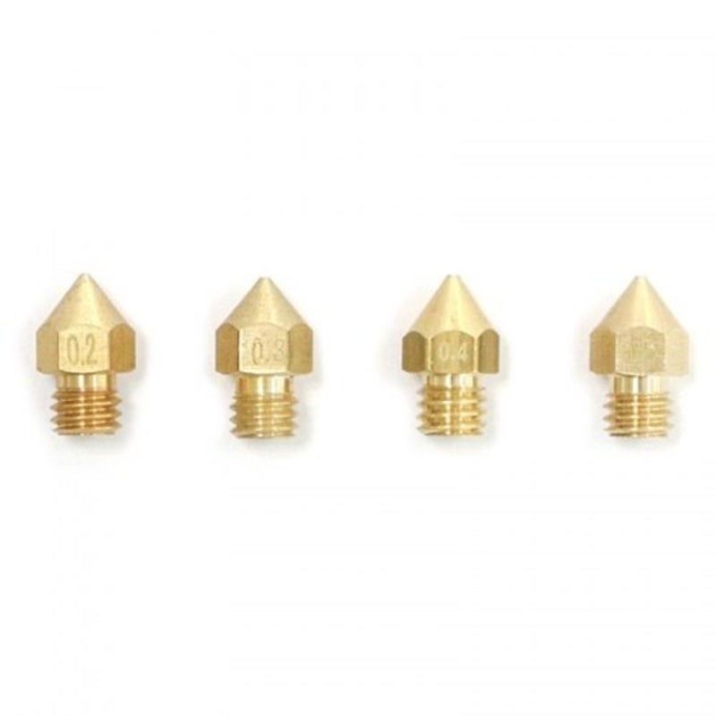 Ot4 Pz 0.4Mm Brass Nozzle For Creality 3D Ender Artillery Anycubic All Printer 10Pcs Gold