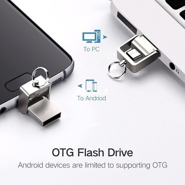 3 In 1 Pen Drive Micro Usb2.0 Memory Stick Metal For Type C Adapter 32Gb Usb Flash Drives