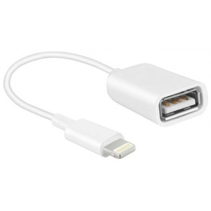 Adapter Cable Premium 8 Pin To Usb Female For Ipad / Iphone Must Over Ios 9.2 White Cables & Adapters