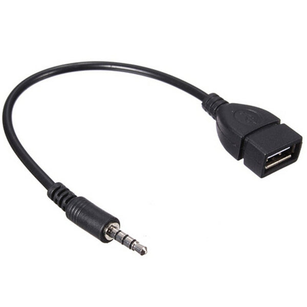 3.5Mm Male Audio Aux Jack To Usb 2.0 Type Female Converter Adapter Cable Cables & Adapters