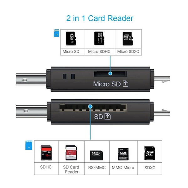 Micro Sd Card Reader Usb 2.0 Adapter Flash Drive Memory