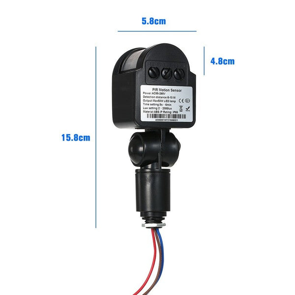 Outdoor 180 Degree Pir Induction Motion Sensor Detector Sensors & Motion Detectors