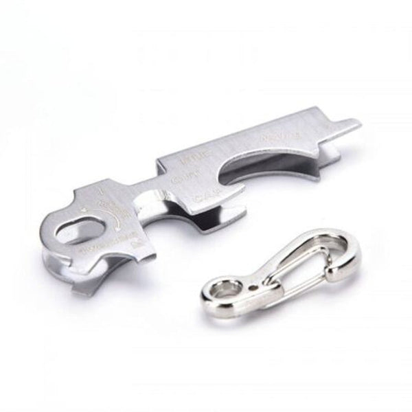 Outdoor 7 In1 Keychain Multitool Steel Tool Gold