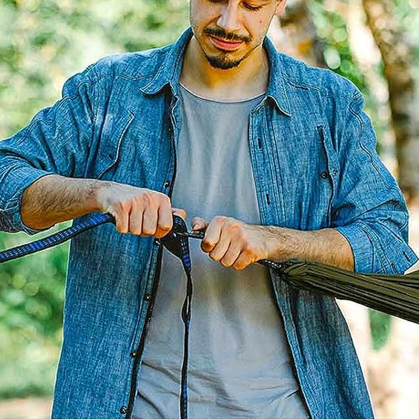 Outdoor Camping Hammock With Rain Fly Tarp Mosquito Net And Tree Straps Hammocks