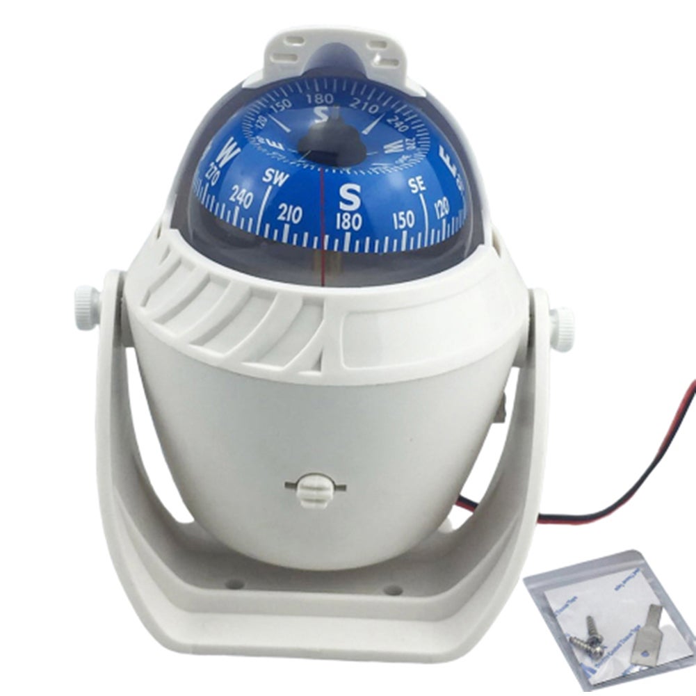 Outdoor Camping Led Light Magnetic Nautical Compass Guide Ball Marine Navigation Compasses