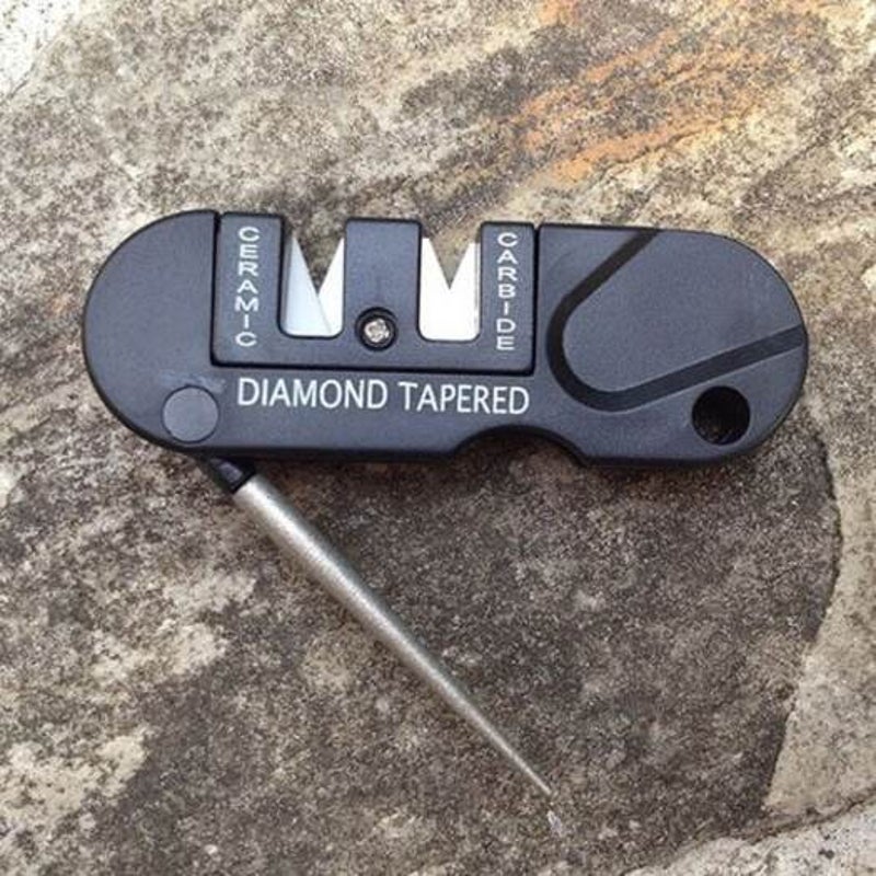 Outdoor Multifunctional Sharpener Rod Black Sharpeners