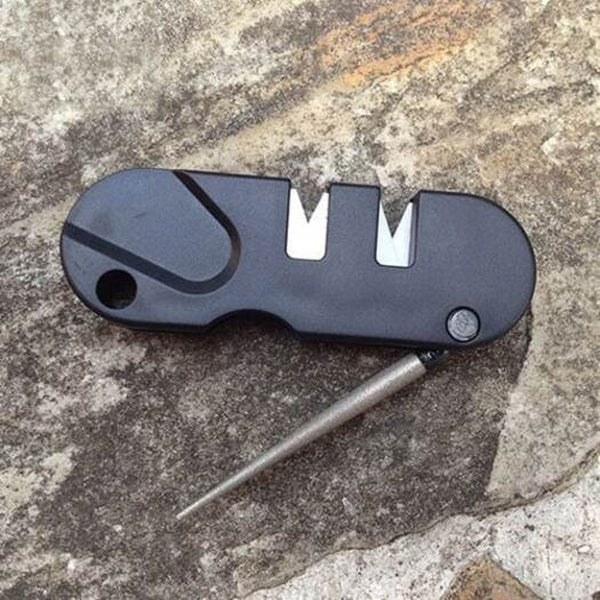 Outdoor Multifunctional Sharpener Rod Black Sharpeners