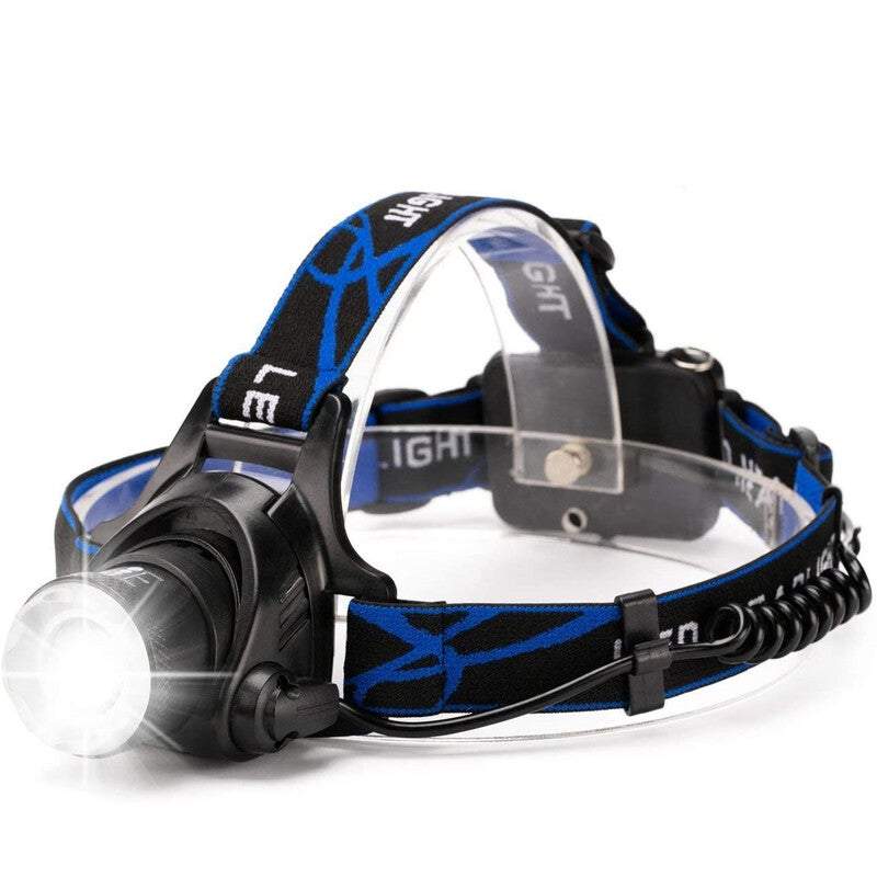 Outdoor Lighting Headlight Led 1000 Lumens Suitable For Camping Hiking Fishing Barbecue Repair Night Walk Outdoors Blue Head Torches