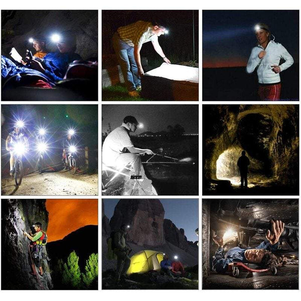 Outdoor Lighting Headlight Led 1000 Lumens Suitable For Camping Hiking Fishing Barbecue Repair Night Walk Outdoors Blue Head Torches
