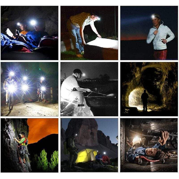 Outdoor Lighting Headlight Led 1000 Lumens Suitable For Camping Hiking Fishing Barbecue Repair Night Walk Outdoors Blue