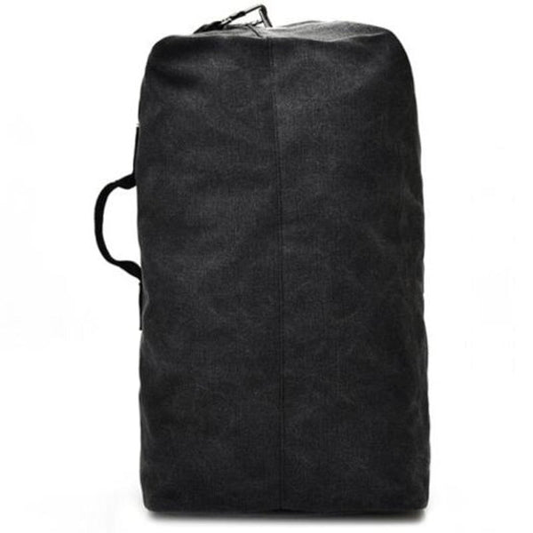 Outdoor Large Capacity Water Proof Canvas Backpack Black