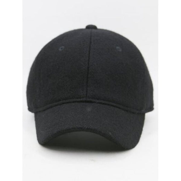 Outdoor Lines Embroidered Wool Baseball Hat Black Hats & Headwear