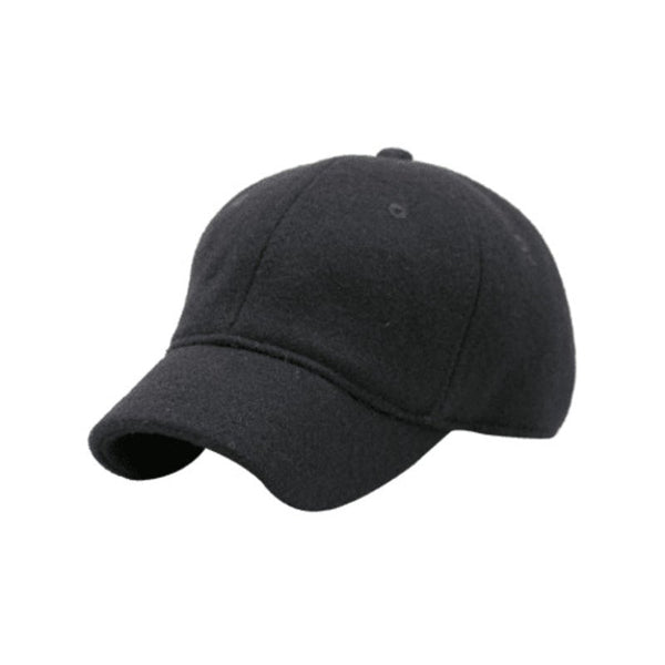 Outdoor Lines Embroidered Wool Baseball Hat Black Hats & Headwear