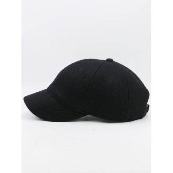 Outdoor Lines Embroidered Wool Baseball Hat Black Hats & Headwear