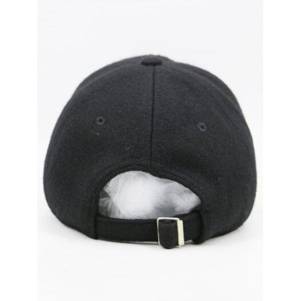 Outdoor Lines Embroidered Wool Baseball Hat Black Hats & Headwear