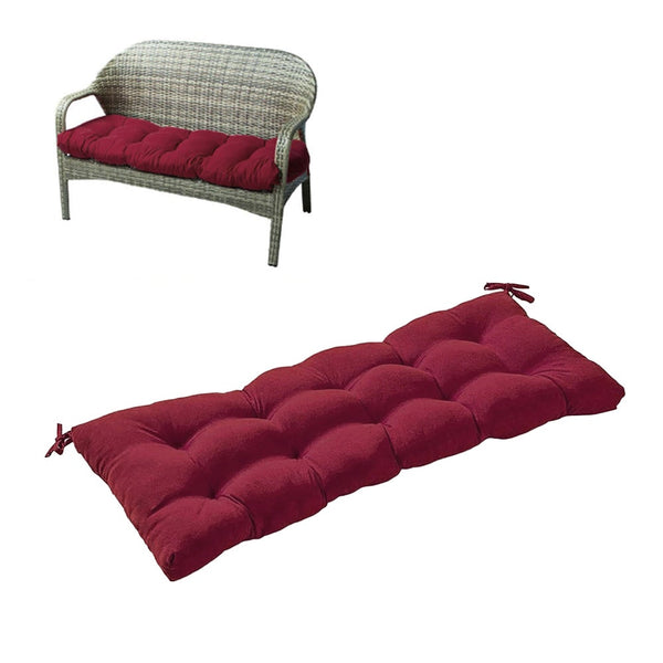 Outdoor Loveseat Cushion Bench Long Seat Pad With Ties For Indoor Cushions & Decorative Pillows