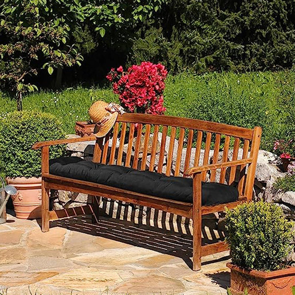 Outdoor Loveseat Cushion Bench Long Seat Pad With Ties For Indoor Cushions & Decorative Pillows