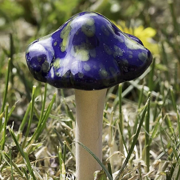 Outdoor Miniature Mushrooms 4 Piece Garden Ornament Set Ceramic Ornaments & Statues